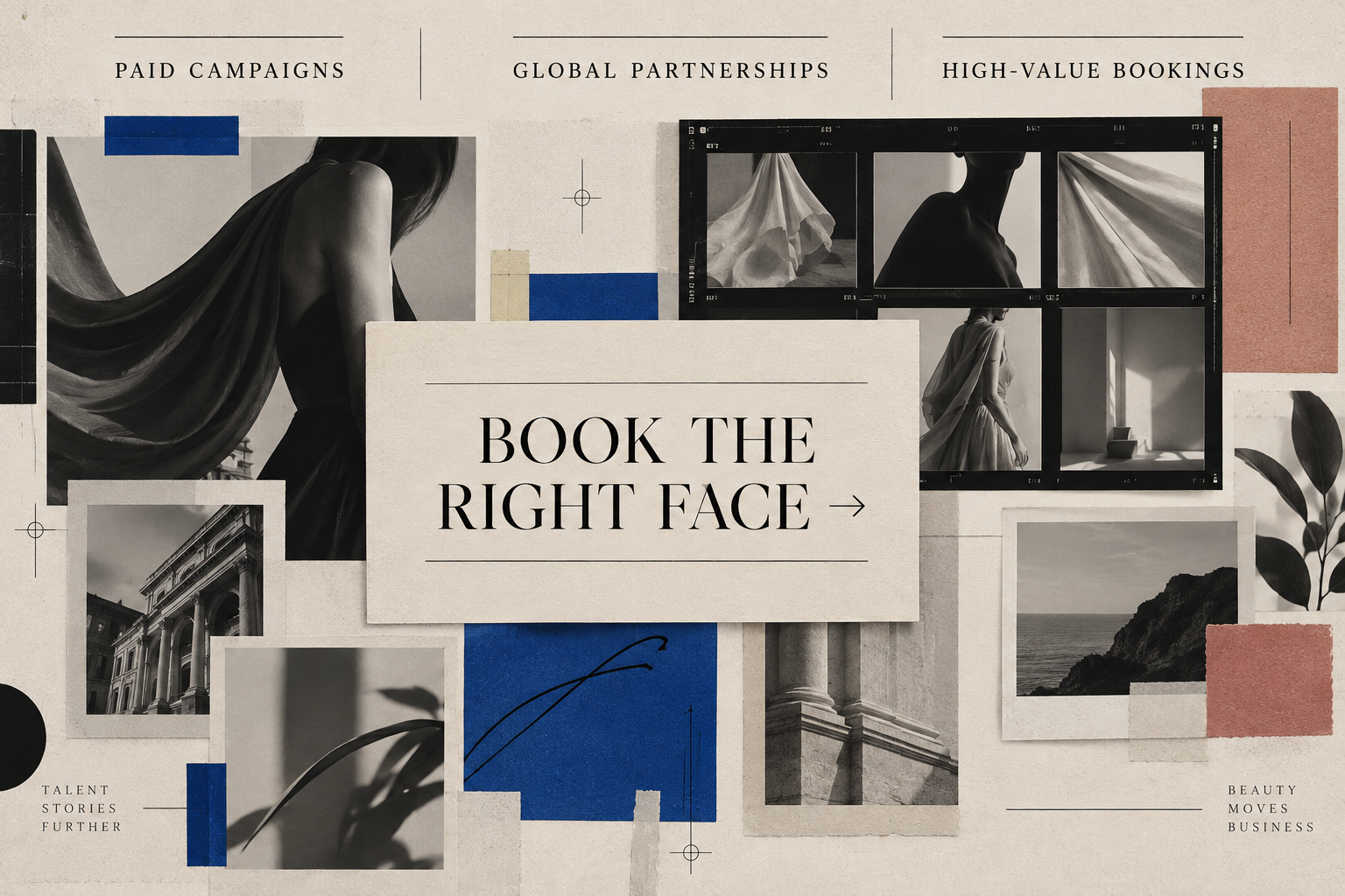 Paid campaigns, global partnerships and high-value bookings — book the right face